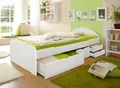 Produktbild: TiCAA Schubkastenbett Erna Kiefer Weiß (90 x 200 cm) NEU