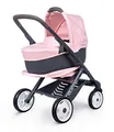 Produktbild: Smoby – Maxi Cosi 3in1 Multifunktions-Puppenwagen Rosa - für Puppen bis 42 cm – wandelbarer Puppenwagen für unterschiedliche bedürfnisse im Quinny-Design, für Kinder ab 3 Jahren