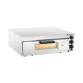 Produktbild: Royal Catering RCPO-2000-60-1 Pizzaofen 1 Kammer Ø 60 cm Glastür Pizza Backofen Flammkuchenofen Elektro Steinbackofen