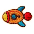 Produktbild: Mono Quick 02615 Rakete klein, Bügelbild, Patch, ca. 2,5 x 1,8 cm Weltraum Spiel