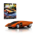 Produktbild: Hot Wheels Premium Car Culture Sammel-Spielzeugauto, Die-Cast Lancia Stratos Zero im Maßstab 1:64, Hammer Drop Fahrzeug mit Real Riders-Rädern, HRV77