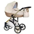 Produktbild: BabyMerc Kombi-Kinderwagen Vip Lux 2 in 1 inkl. Sportsitz und umfangreichem Zubehör in 21 Farben