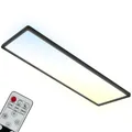Produktbild: BRILONER - LED Deckenlampe flach mit Fernbedienung, indirektes Licht, einstellbar von warmweiß bis kaltweiß, Lampe, Deckenleuchte, Wohnzimmerlampe, LED Panel, Küchenlampe, 58x20x3 cm, Schwarz