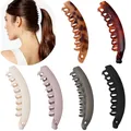 Produktbild: Eyegla 6 Stück Groß Bananenspange Haare Bunten Banana Clip Bananen Haarspangen für Dickes Haar,Rutschfeste Pferdeschwanz Halter Clip für Damen