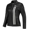 Produktbild: Rusty Stitches Alice Damen Motorrad Lederjacke, schwarz-weiss, Größe 44