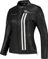 Produktbild: Rusty Stitches Alice Damen Motorrad Lederjacke, schwarz/weiß, 44