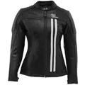Produktbild: Damen Motorrad Jacke Leder Gr. 44 Rusty Stitches Alice - schwarz-weiß