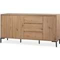 Produktbild: Furn.Design Sideboard Eiche Artisan 170 cm 3 Türen 3 Schubkästen Modern Bastia