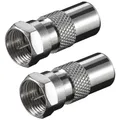 Produktbild: 2x F-Stecker - KOAX Stecker SAT TV Kabel Adapter Verbinder Antennen IEC koaxial