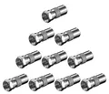 Produktbild: 10x F-Stecker - KOAX Stecker SAT TV Kabel Adapter Verbinder Antennen IEC koaxial