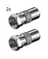 Produktbild: 2x F-Adapter F-Stecker  Koax-Stecker 9,5mm SAT TV Antennenstecker Kabel 11625