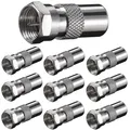 Produktbild: ✅F-Stecker 10 Stück Adapter F-Stecker Koaxstecker F-Stecker Satstecker F-Adapter