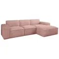 Produktbild: Kaiser Möbel Ecksofa, Rosa, Textil, 4-Sitzer, einzeln stellbar, L-Form, Ottomane links, Ottomane rechts,L-Form, 266x165 cm, Wohnzimmer, Sofas & Couches, Wohnlandschaften, Ecksofas
