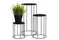 Produktbild: Spetebo Blumenhocker Metall 3er Set rund schwarz matt - 39 / 29 / 19 cm (Anzahl, 1 St., Stück), elegantes Industrial Design