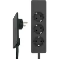 Produktbild: EVOline Plug-Verlängerungsleitung 1,5 m mit 3-fach Verteiler, Kunststoff schwarz