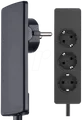 Produktbild: EVOLINE 3-F SW - Steckdosenleiste, EVOline Plug, 3-fach, 1,5 m, schwarz