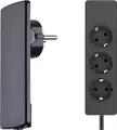 Produktbild: EVOline 151000156100 Steckdosenleiste 3fach Schwarz Schutzkontakt 1St.