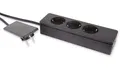 Produktbild: EVOline Plug mit 3-fach Steckdosenleiste, schwarz
