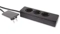 Produktbild: EVOline Plug mit 3-fach Steckdosenleiste, schwarz