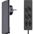 Produktbild: EVOline 151000156100 Steckdosenleiste 3fach Schwarz Schutzkontakt 1 St.