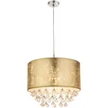 Produktbild: GLOBO 15187H3 DECKENLEUCHTE DECKENLAMPE PENDELLEUCHTE KRISTALL GOLD 60836465