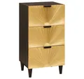 Produktbild: vidaXL Media-Regal Sideboard Schwarz und Gold 40 x 33 x 75 cm massives holz, 1-tlg.