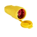 Produktbild: AS Schwabe Gummi Kupplung IP44 Gelb 230V/ 16A 2,5mm² Schukokupplung Spritzwasser