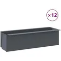 Produktbild: vidaXL Pflanzkasten für Europaletten 12 Stk Grau 36x13,5x9,5 cm PP 318302