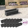 Produktbild: Blütenboxen für Europaletten 12 ST 36x13,5x9.5 cm pp grau