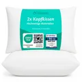Produktbild: Kissen für Bett 50x80 cm Kopfkissen 2er Set Innenkissen Hypoallergene AntiMil...