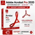 Produktbild: Adobe Acrobat Pro 2020 | PDF-Editor | Lebenslange Nutzung | 1 Gerät | Windows