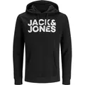 Produktbild: Jack & Jones Herren Hoodie Kapuzenpullover Pullover JJECORP Schwarz Reg /Large Print L