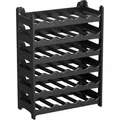 Produktbild: ARTECSIS Weinregal stapelbar Kunststoff für 36 Flaschen, stabiles Flaschenregal für Gastronomie und Lagerraum, erweiterbare Weinlagerung, Schwarz