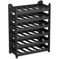 Produktbild: ARTECSIS Weinregal stapelbar Kunststoff für 36 Flaschen, stabiles Flaschenregal in Gastronomie-Qualität, modular erweiterbar, Schwarz