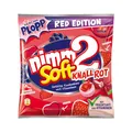 Produktbild: nimm2 soft Knallrot, gefüllte Kaubonbons - 1 x 240 g | Softe Bonbons in 3 süßsauren Sorten Erdbeere, Schwarze Johannisbeere & Kirsche, Süßigkeit mit Fruchtsaft & Vitaminen, vegan