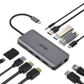 Produktbild: Acer 12-in-1 Mini Dock (USB Type-C to 1x USB Type-C W PD), 2x USB 3.2, 2x USB 2.