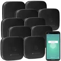Produktbild: VisorTech 10er-Set kompakte WLAN-Design-Rauchwarnmelder, weltweite App, schwarz
