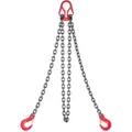 Produktbild: VEVOR Kettengehänge, 8 mm x 3 m Anschlagkette mit 2 Haken, Hebeschlinge aus G80-Stahllegierung, Krankette 3,17 T, Forstkette, verstellbarer Motorkettenzug zum Abschleppen von Ladung
