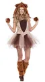 Produktbild: PartyXPeople Löwen Kostüm 3-teilig Minikleid | Damen Tierkostüm Raubkatze | Verkleidung Safari Zootier|Karneval und Fasching| braun 13242-40