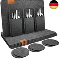 Produktbild: Tischsets Abwaschbar Platzsets aus Filz 18er Set, Abwischbar Tischsets,