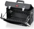 Produktbild: KNIPEX Werkzeugtasche 00 21 02 LE Classic Basic | leer | HDPE-Kunststoff & Rindleder | 420x250x160 mm | schwarz