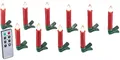 Produktbild: Lunartec Christbaumkerzen: 10er-Set LED-Weihnachtsbaum-Kerzen mit IR-Fernbedienung, rot (Weihnachtsbaumbeleuchtung, Weihnachtsbaumkerzen Fernbedienung, Kabellose Lampen)