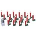 Produktbild: Lunartec 20er-Set LED-Weihnachtsbaum-Kerzen mit IR-Fernbedienung, rot