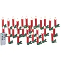 Produktbild: Lunartec 30er-Set LED-Weihnachtsbaum-Kerzen mit IR-Fernbedienung, rot
