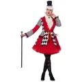 Produktbild: Metamorph Kostüm Harlekin Jacke für Damen, Damenjackett für Zirkus, Clowns und Karneval rot 38