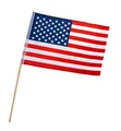 Produktbild: Boland 44954 - Fahne Amerika, Größe 30 x 45 cm, Länge Holzstab 60 cm, Polyester, USA, Vereinigte Staaten, Flagge, Banner, Dekoration, Geburtstag, Motto, Party, Karneval, Halloween