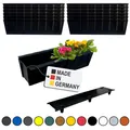 Produktbild: Blumenkasten Pflanzkasten 12er-Set Schwarz Einsatz für Europaletten Balkonkasten