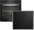 Produktbild: Beko Einbau Herdset 72L Glaskeramik Elektro Kochfeld AeroPerfect SteamShine Teleskopauszug