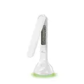 Produktbild: MediaRange Elegante LED Schreibtischlampe mit LCD Anzeige, Schreibtischleuchte mit 3 regulierbaren Helligkeitsstufen, 180° Schwenkgelenk, Touch-Tasten zur komfortablen Bedienung, Farbe weiß