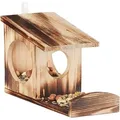 Produktbild: Eichhörnchen Futterhaus, Futterkasten Für Eichhörnchen, Zum Aufhängen, Holz, Hbt: 17,5 X 14 X 25 Cm, Geflammt - Relaxdays